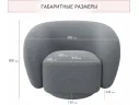 Дизайнерское мягкое кресло Plushe букле базальт арт. Тэ-00005529