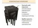 Табурет мягкий на усиленном металлическом каркасе Бёрн шоколад (комплект 2 шт.) арт. Тэ-00007161