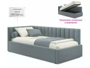 Мягкая кровать Milena 900 серая с подъемным механизмом и матрасом АСТРА арт. Тэ-00004072