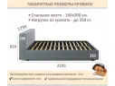 Мягкая кровать Skandi 1600 мокко с подъемным механизмом арт. Тэ-00005788