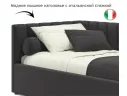 Мягкая кровать Milena 900 шоколад с подъемным механизмом арт. Тэ-00004051
