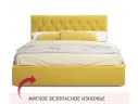 Мягкая кровать Verona 1600 желтая с ящиками арт. Тэ-00005463