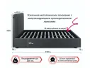 Мягкая кровать Olivia 1600 серая с ортопедическим основанием арт. Тэ-00003862