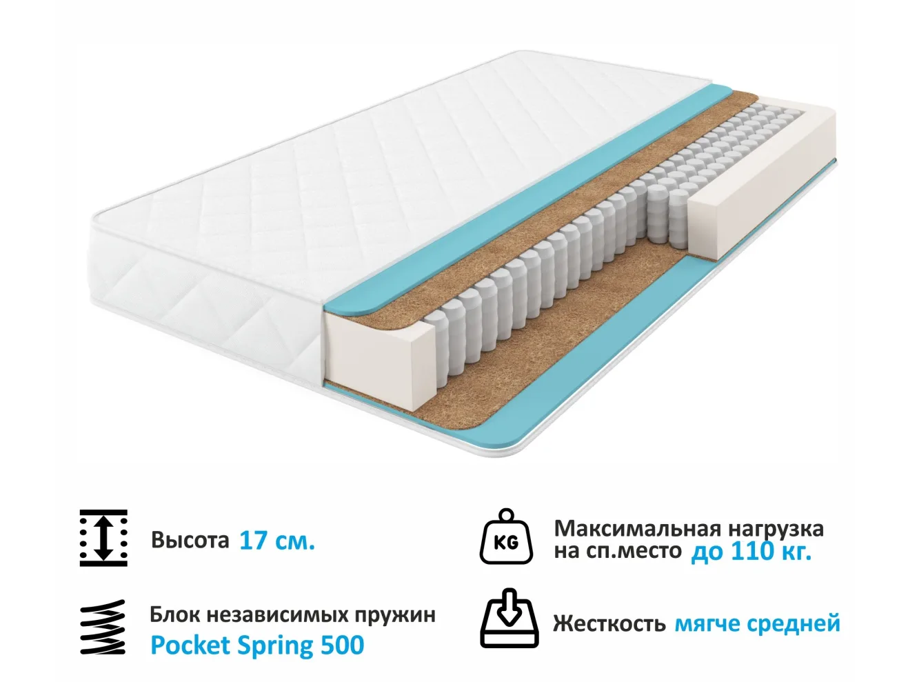 Мягкая кровать Selesta 1400 серая с матрасом АСТРА с подъемным механизмом арт. Тэ-00002406
