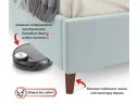 Мягкая кровать Betsi 1600 мята пастель с подъемным механизмом арт. Тэ-00004590