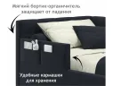 Односпальная кровать-тахта Bonna 900 с защитным бортиком темная и подъемным механизмом арт. Тэ-00005411