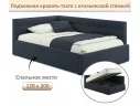 Мягкая кровать-тахта Aura 1200 черная с подъемным механизмом арт. Тэ-00005700