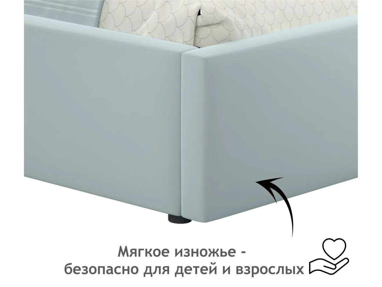 Односпальная кровать-тахта Bonna 900 мята пастель с подъемным механизмом арт. Тэ-00003380