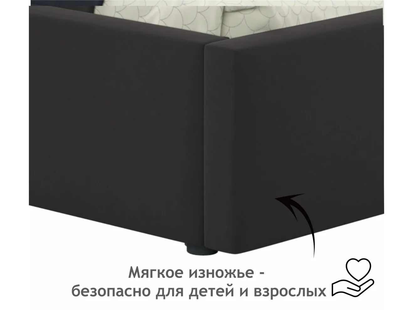 Односпальная кровать-тахта Bonna 900 шоколад ортопед.основание арт. Тэ-00003368