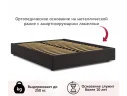 Мягкая кровать-софа без изголовья Base 1600 шоколад с ортопедическим основанием арт. Тэ-00005524