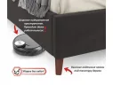 Мягкая кровать Betsi 1600 шоколад с подъемным механизмом арт. Тэ-00003880