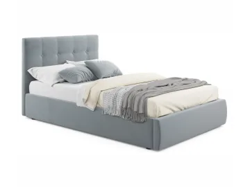 Мягкая кровать Selesta 1200 серая с подъем.механизмом