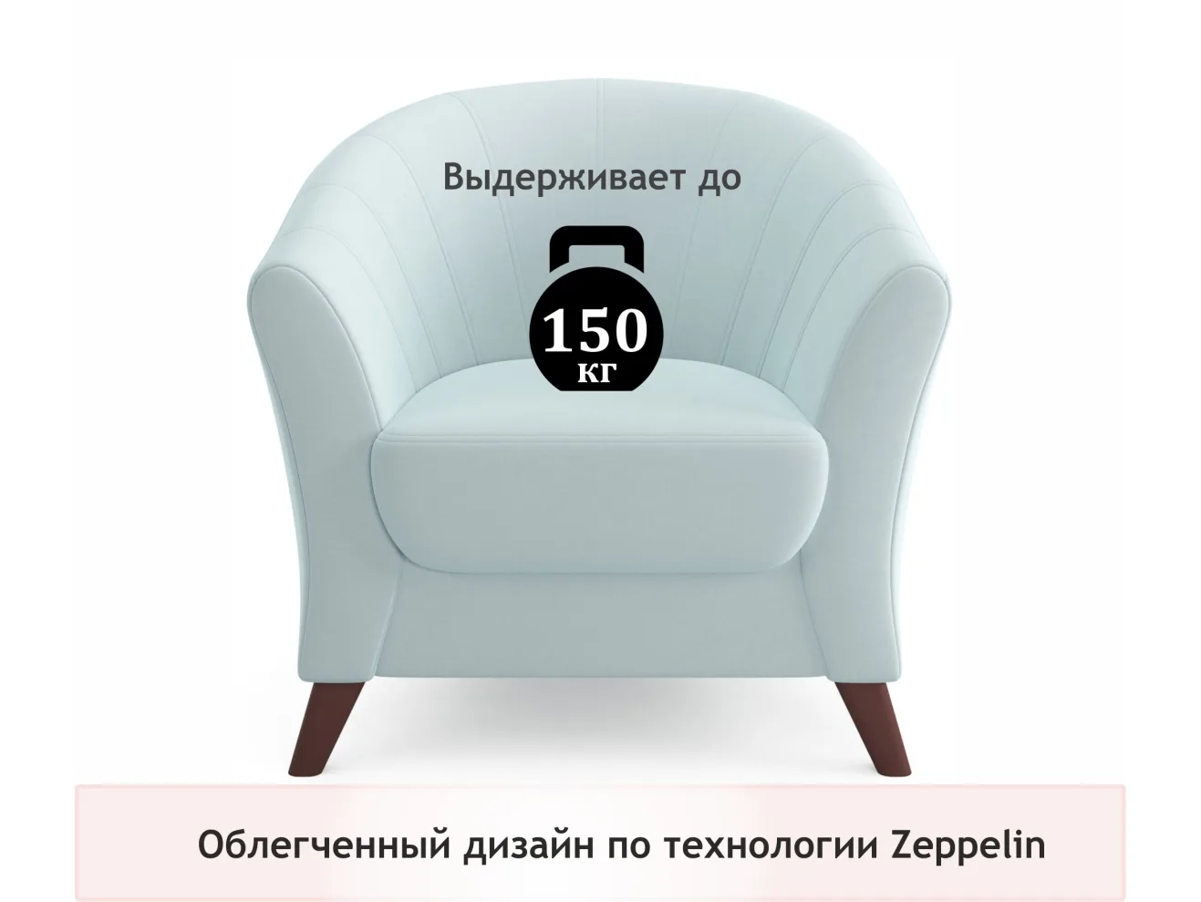 Мягкое кресло Line мята пастель арт. Тэ-00004495