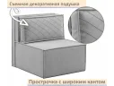 Мягкое дизайнерское кресло-кровать Слайд/Slide серый арт. Тэ-00006964