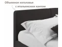 Мягкая кровать Erika 1600 шоколад с подъемным механизмом арт. Тэ-00005680