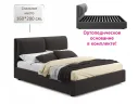 Мягкая кровать Vita 1600 шоколад с ортопедическим основанием арт. Тэ-00005506