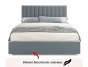 Мягкая кровать Olivia 1600 серая с ящиками арт. Тэ-00005446