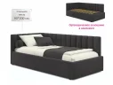 Мягкая кровать Milena 900 шоколад с ортопедическим основанием арт. Тэ-00004353