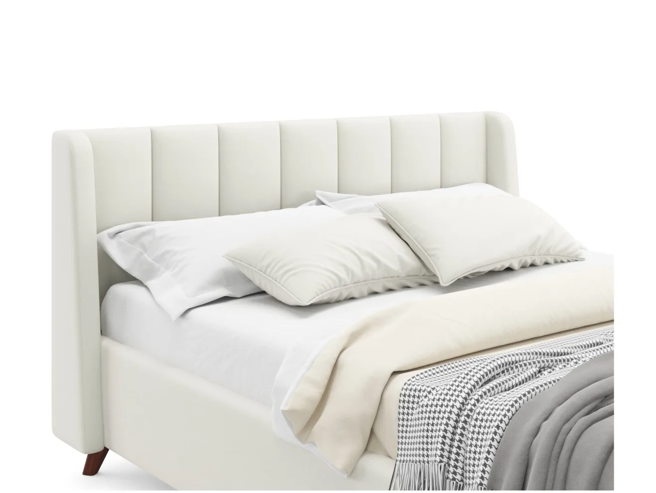Мягкая кровать Betsi 1600 беж с подъемным механизмом арт. Тэ-00002980