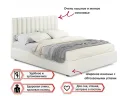Мягкая кровать с тумбами Olivia 1600 беж с подъемным механизмом арт. Тэ-00004255