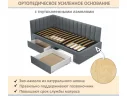 Мягкая кровать-тахта Milena 900 серая с ящиками арт. Тэ-00005919