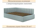 Мягкая кровать Milena 1400 мята пастель с ортопедическим основанием арт. Тэ-00007157