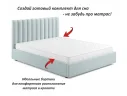 Мягкая кровать Olivia 1600 мята пастель с ящиками арт. Тэ-00005451