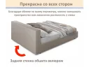 Мягкая кровать Skandi 1600 мокко с подъемным механизмом арт. Тэ-00005788