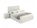 Мягкая кровать с тумбами Olivia 1600 беж с подъемным механизмом арт. Тэ-00004255