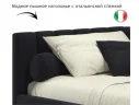 Мягкая кровать Milena 900 темная с ортопедическим основанием арт. Тэ-00004352