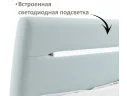Мягкая кровать NEO с подсветкой и подъемным механизмом мята пастель арт. Тэ-00005443
