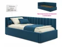 Мягкая кровать Milena 900 синяя с ортопедическим основанием арт. Тэ-00004348