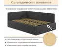 Мягкая кровать-тахта Kapri 1200 шоколад c подъемным механизмом арт. Тэ-00005625