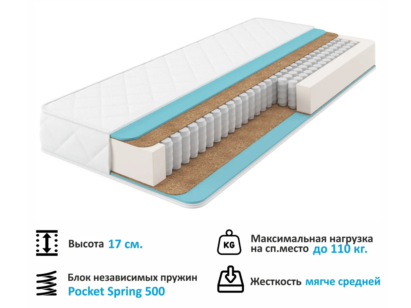 Односпальная кровать-тахта Bonna 900 беж ткань с подъемным механизмом и матрасом АСТРА арт. Тэ-00002717