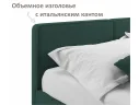 Мягкая кровать Erika 1600 изумруд с подъемным механизмом арт. Тэ-00005683
