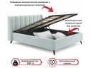 Мягкая кровать Betsi 1600 мята пастель с подъемным механизмом арт. Тэ-00004590