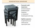 Табурет мягкий на усиленном металлическом каркасе Бёрн маренго (комплект 2 шт.) арт. Тэ-00007116