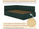 Мягкая кровать Milena 1400 изумруд с подъемным механизмом арт. Тэ-00005936