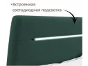 Мягкая кровать NEO с подсветкой и подъемным механизмом изумруд арт. Тэ-00005632