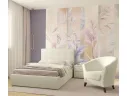 Мягкая кровать Selesta 1200 беж с подъем.механизмом с матрасом ГОСТ арт. Тэ-00002816