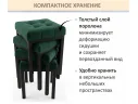 Табурет мягкий на усиленном металлическом каркасе Бёрн изумруд (комплект 2 шт.) арт. Тэ-00007115