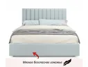 Мягкая кровать Olivia 1600 мята пастель с ящиками арт. Тэ-00005451