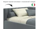 Мягкая кровать Milena 1200 серая с ортопедическим основанием арт. Тэ-00005482