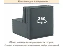 Мягкое дизайнерское кресло-кровать Слайд/Slide темно-серый маренго арт. Тэ-00006966