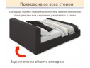 Мягкая кровать Skandi 1600 шоколад с подъемным механизмом арт. Тэ-00005710