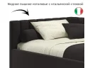 Мягкая кровать Milena 1200 шоколад с ортопедическим основанием арт. Тэ-00005485