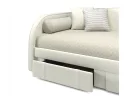 Мягкая кровать Elda 900 беж с ортопедическим основанием и матрасом ГОСТ арт. Тэ-00003892