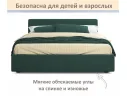 Мягкая кровать Skandi 1600 изумруд с подъемным механизмом арт. Тэ-00005713