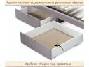 Мягкая кровать-тахта Milena 900 лиловая с ящиками арт. Тэ-00005923