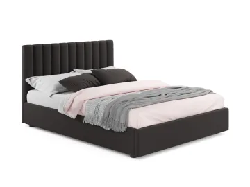 Мягкая кровать Olivia 1800 шоколад с ортопедическим основанием